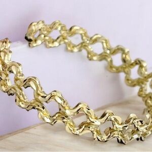 Elegant 14k Gold Electroplated Cuff Bracelet